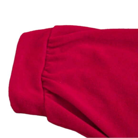 Lavish Plus Vtg 1X Red Knit 3/4 Sleeve Holiday Snowflake Round Neck Top READ - Picture 5 of 8